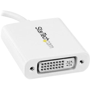 StarTech.com USB C to DVI Adapter - White - Thunderbolt 3 Compatible - 1920x1200 - USB-C to DVI Adapter for USB-C devices 