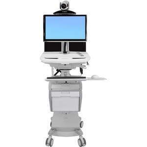 Ergotron StyleView Monitor Trolley - 17.69 kg Capacity - 4 Casters - Aluminium