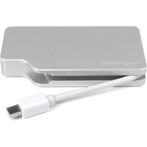 StarTech.com Aluminum Travel A/V Adapter: 3-in-1 Mini DisplayPort to VGA, DVI or HDMI - mDP Adapter - 4K - 1 x 20-pin Mini