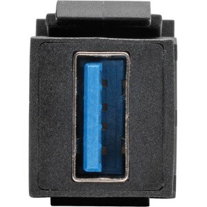 Eaton Tripp Lite Series USB 3.0 All-in-One Keystone/Panel Mount Coupler (F/F), Black, TAA - 1 x Type A Female USB - 1 x Ty