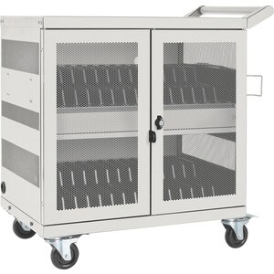 Tripp Lite by Eaton Multi-Device Charging Cart, 32 USB Ports, iPad and Android Tablets, Wall-Mount Option, White - 4 Caste