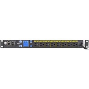Eaton Managed Rack PDU 1.44 kW max 120V 12A 50-60Hz 1U Single-Phase PDU - Switched - NEMA 5-15P - 8 x NEMA 5-15R - 120 V A
