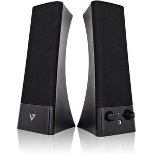 V7 SP2500-USB-6N Speaker System - 5 W RMS - Black - 100 Hz to 20 kHz - USB