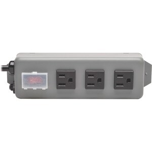 Tripp Lite by Eaton Industrial Power Strip, 3-Outlet, 9 ft. (2.7 m) Cord, NEMA 5-15P Plug, Switch Guard - NEMA 5-15P - 3 x