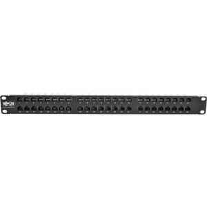 Tripp Lite 48-Port 1U Rack-Mount High-Density UTP 110-Type Patch Panel RJ45 Ethernet 568B Cat5/5e TAA - 48 Port(s) - 48 x 