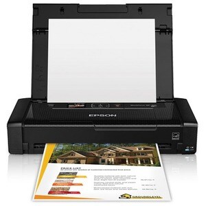 Epson WorkForce WF-100 Portable Inkjet Printer - Colour - 5760 dpi Print - 20 Sheets Input - Wireless LAN - Photo Print - USB