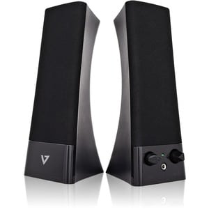 V7 USB Powered Stereo Speakers - Black