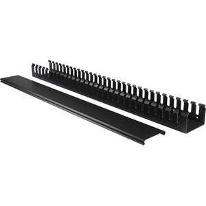 StarTech.com Vertical Cable Organizer with Finger Ducts - Vertical Cable Management Panel - Rack-Mount Cable Raceway - 20U