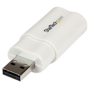 StarTech.com ICUSBAUDIO. Hostschnittstelle: USB, Kopfhörer: 3.5 mm. Chipsatz: C-Media CM108AH, Produktfarbe: Weiß, Zertifi