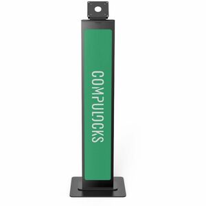 Compulocks Brand Me Floor Stand - Supporto da Pavimento con pannello personalizzabile - Alluminio - Nero - VESA 100x100 mm