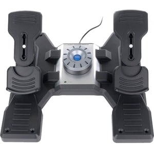 Logitech G Flight Rudder Pedals Professional Simulation Rudder Pedals with Toe Brake - Cable - USB - PC - 5.91 ft Cable