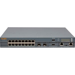 Aruba 7010 Wireless LAN Controller - TAA Compliant - 16 x Network (RJ-45) - Gigabit Ethernet - PoE Ports - Rack-mountable