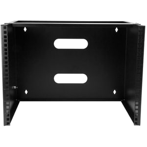 StarTech.com 8U Wall Mount Rack, 14in Deep, 19 inch Wall Mount Network Rack, Wall Mounting Patch Panel Bracket for Switch/