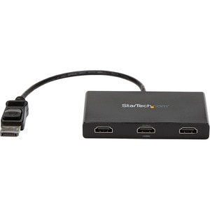 StarTech.com Signalverteiler - Plastik - 3840 × 2160 - 15,20 m Maximale Betriebsreichweite - DisplayPort - 3 x HDMI Aus