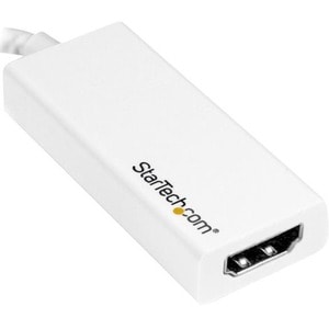 StarTech.com USB-C to HDMI Adapter - White - 4K 60Hz - Thunderbolt 3 Compatible - USB-C Adapter - USB Type C to HDMI Dongl