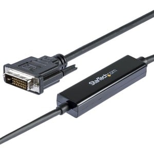 StarTech.com 3.3 ft / 1 m USB-C to DVI Cable - USB Type-C Video Adapter Cable - 1920 x 1200 - Black - Cable for Projector,