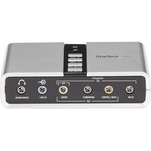 StarTech.com Externe Soundbox - 16 Bit DAC-Datenbreite - 7.1 Klangkanäle - Extern - C-Media - USB 2.0 - 48 kHz Maximale Wi