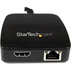 StarTech.com USB 3.0 Docking Station für Notebook - Schwarz - 1 x USB-Anschlüsse - 1 x USB 3.0 - USB Type-A - Netzwerk (RJ