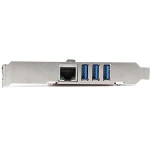StarTech.com USB Adapter - PCI Express 2.0 - Plug-in-Karte - 3 Total USB Port(s) - 3 USB 3.0 Port(s)1 Netzwerk (RJ-45) Ans