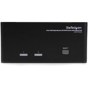 StarTech.com KVM-Switchbox - TAA-konform - 2 Computer - WUXGA - 1920 x 1200 - 6 x USB - 9 x DVI - Rackmount, Desktop