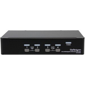 StarTech.com KVM-Switchbox - TAA-konform - 4 Computer - 1 Lokaler Benutzer(n) - WQXGA - 3840 x 2400 - 8 x USB - 5 x Displa