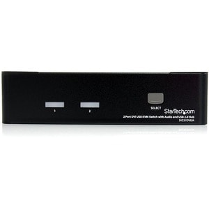 StarTech.com KVM-Switchbox - TAA-konform - 2 Computer - WUXGA - 1920 x 1200 - 4 x USB - 3 x DVI - Desktop