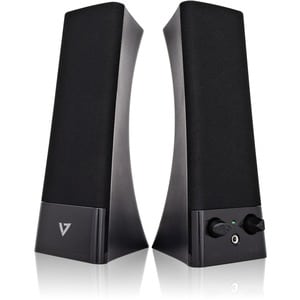 V7 Portable Speaker System - 5 W RMS - Black - USB