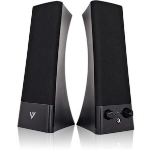 V7 2.0 Portable Speaker System - 5 W RMS - Black - 100 Hz to 20 kHz - USB