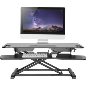 Amer Mounts Sit/Stand 37.4" Height Adjust Desk - EZRiser36 Height Adjustable Sit/Stand Desk Computer Riser, Dual Monitor C