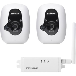 Edimax Smart Network Camera - Colour - 2 Pack - 3 m - MJPEG - 640 x 480 Fixed Lens - CMOS - Wall Mount
