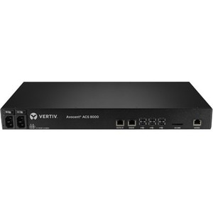 Vertiv AVOCENT ACS ACS8008SDC-400 Device Server - 1 GB - DDR3 SDRAM - Twisted Pair, Optical Fiber - 2 x Network (RJ-45) - 