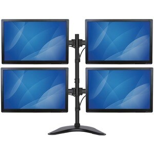 StarTech.com Quad Monitor Stand, Crossbar, Steel, Monitors up to 27" (17.6lb/8kg), VESA Monitor, Computer Monitor Stand, M