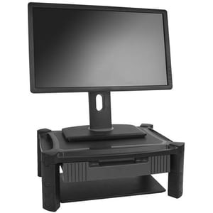 StarTech.com Adjustable Monitor Riser, Drawer, Monitors up to 32" (22lb/10kg), Adjustable Height, Monitor Stand, Computer 