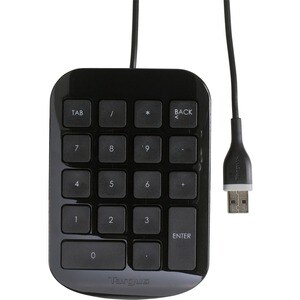 Targus Numeric Keypad - Cable Connectivity - USB Interface - Computer - Mac, PC, Windows
