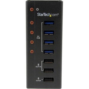 StarTech.com 4 Port USB 3.0 Hub plus 3 Dedicated USB Charging Ports (2 x 1A & 1 x 2A) - 5Gbps - Wall Mountable Metal Enclo
