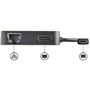StarTech.com USB Type C Docking Station for Notebook - Black - TAA Compliant - 1 Displays Supported - 4K - 4096 x 2160, 38
