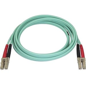 StarTech.com 2m (6ft) LC/UPC to LC/UPC OM4 Multimode Fiber Optic Cable, 50/125µm, 100G, Low Insertion Loss, LSZH Fiber Jum