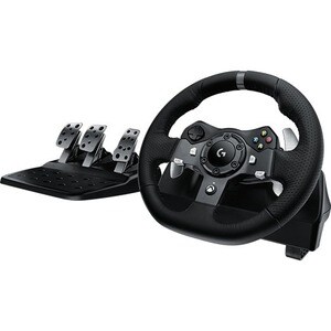 Logitech Driving Force G920 Gaming Pedal/Steering Wheel - Cable - USB - Xbox One, PC