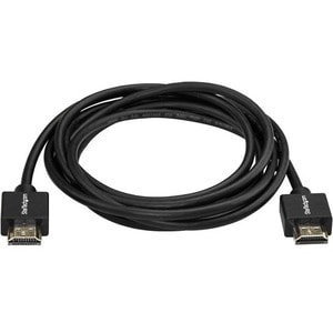 StarTech.com 6.6ft (2m) Slim HDMI 2.0 Cable, 4K 60Hz High Speed HDMI Cable w/ Ethernet, HDR10, HDMI Cord, M/M Gripping Con