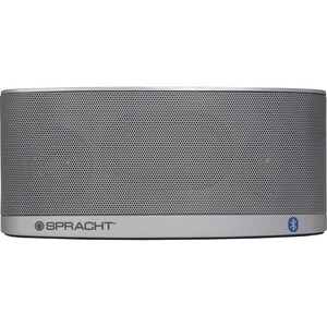 Spracht Blunote2.0 Portable Bluetooth Speaker System - 10 W RMS - Silver - Battery Rechargeable - USB - 1 Pack