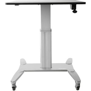 StarTech.com Sit Stand Mobile Workstation - Rolling Desk - One-Touch Height Adjustment with Lock - Standing Desk Converter