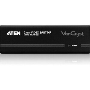 ATEN VanCryst VS132A Signal Splitter - Metal - 2048 x 1536 - 450 MHz Maximum Video Bandwidth - 30 m Maximum Operating Dist