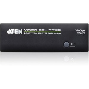 ATEN VanCryst VS0102 Signal Splitter - Metal - 1920 x 1440 - 450 MHz Maximum Video Bandwidth - 65 m Maximum Operating Dist