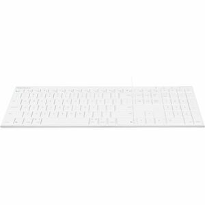 Macally Ultra-slim USB Wired Keyboard for Mac (White) - Cable Connectivity - USB Interface - 110 Key(s) - Windows, Mac OS 