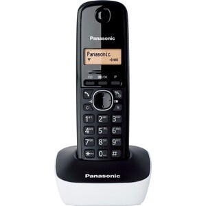 Panasonic KX-TG1611 DECT Cordless Phone - White - 1 x Phone Line