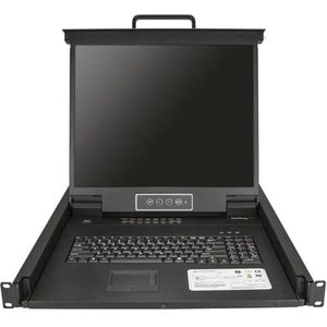 StarTech.com RKCONS1916K LCD Rack Console KVM Switch - 16 Computer(s) - 48.3 cm (19") LCD - SXGA - 1280 x 1024 - 2 x PS/2 