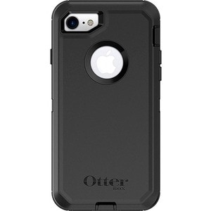 OtterBox Defender Carrying Case (Holster) Apple iPhone 8, iPhone 7 Smartphone - Black - Wear Resistant Interior, Drop Resi