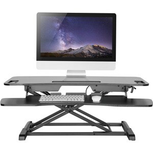 Amer Height Adjustable Multipurpose Desktop Riser - 20 kg Load Capacity - 41.6 cm Height x 92 cm Width x 56 cm Depth - Des