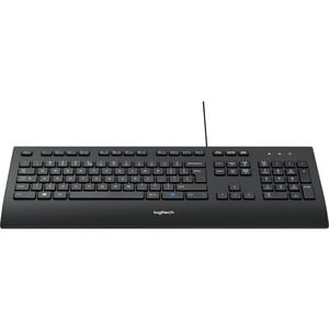 Logitech K280E Tastatur - Kabel Konnektivität - USB Schnittstelle - Deutsch - Schwarz - Gummikuppel Keyswitch - Windows, L