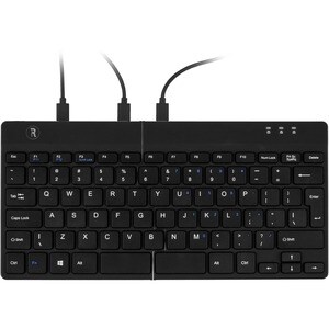 R-Go Keyboard - Cable Connectivity - USB Interface - English (UK) - QWERTY Layout - Black - Mac, Windows, Linux